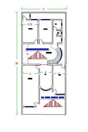 house plan 11× 25